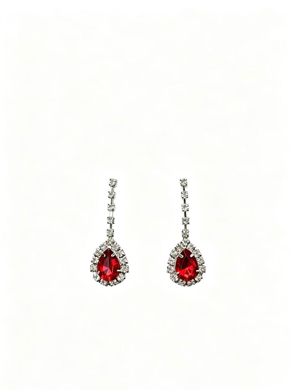 Red Teardrop Statement Jewelry Set