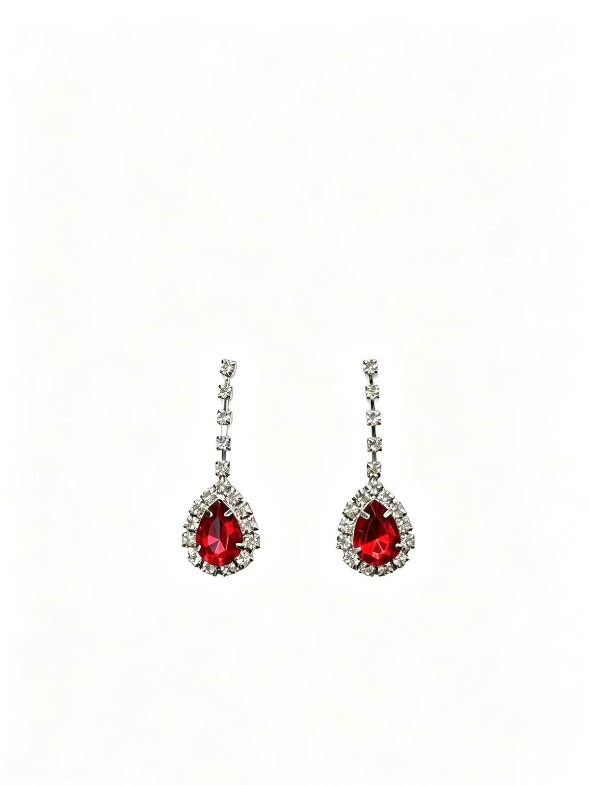 Red Teardrop Statement Jewelry Set