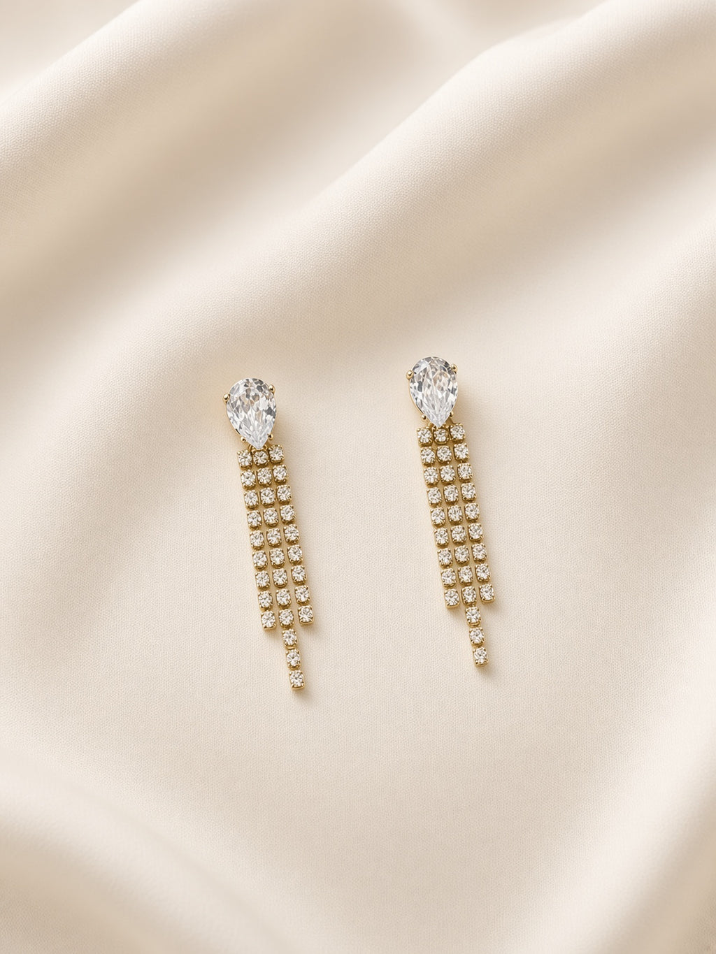 Gold-Tone Circular Detail Necklace & Earrings Set