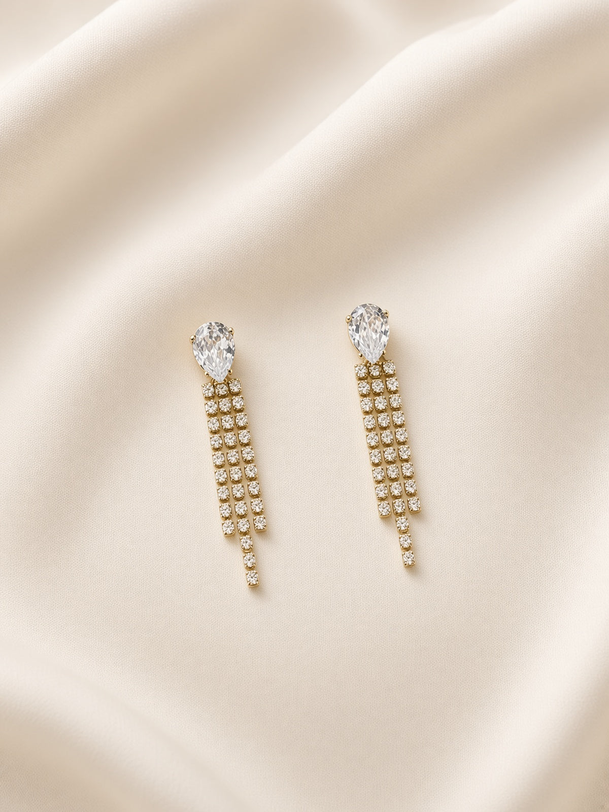 Gold-Tone Circular Detail Necklace & Earrings Set